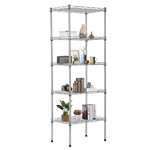 5 Tier Wire Shelf (Chrome / 17×12×48)