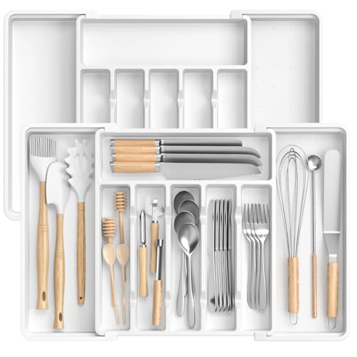 Large Silverware Organizer (White)