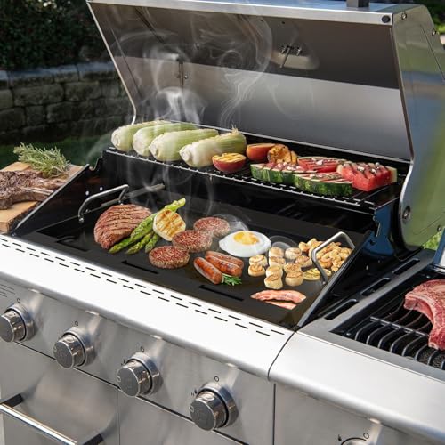 Adjustable Griddle Insert for Gas Grill (23.2" x 16" x 1.2")