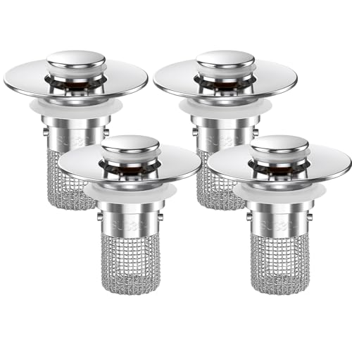 Bathroom Sink Drain Strainer (Sliver-4)