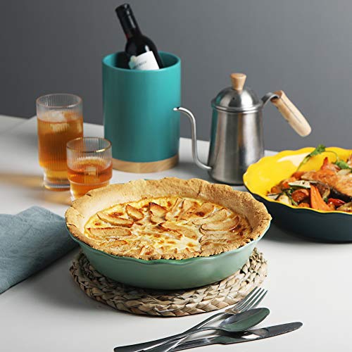 Sweejar Ceramic Pie Pan (Green)