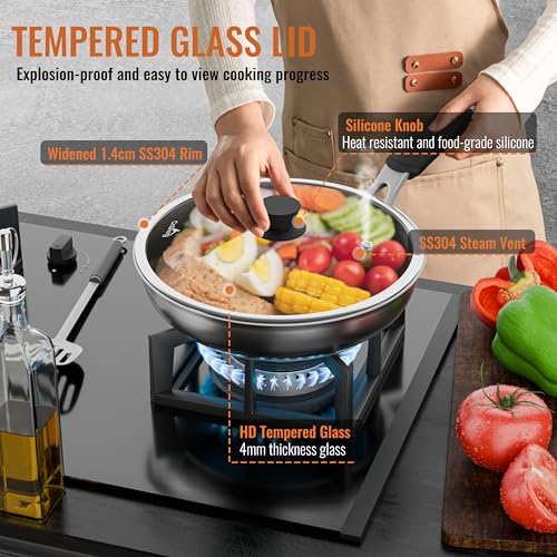 Tempered Glass Lids for Pots and Pans (Wide Rim / 10.5 Inch)