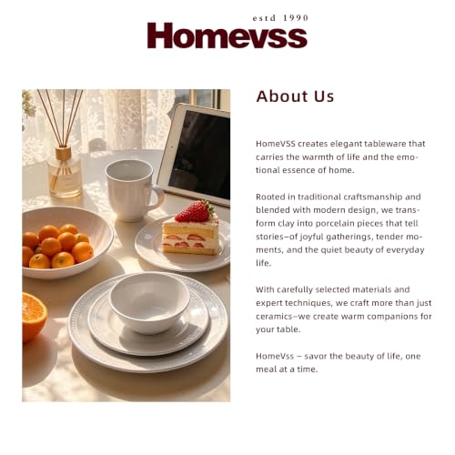 HomeVSS 20 Piece Pearl Dots Stoneware Dinnerware Set (White)