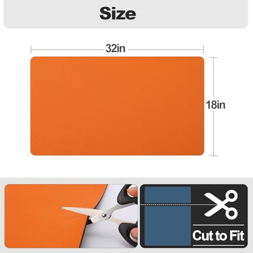 Dish Drying Mat for Kitchen Counter (Orange / 18" x 32")