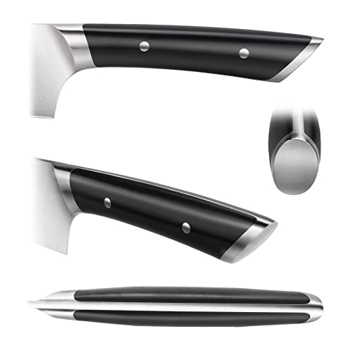 HELENA Series German Steel Forged Knife Block Set (8-Piece / Black)
