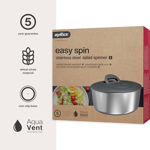 Easy Spin Salad Spinner (Stainless Steel / Small)