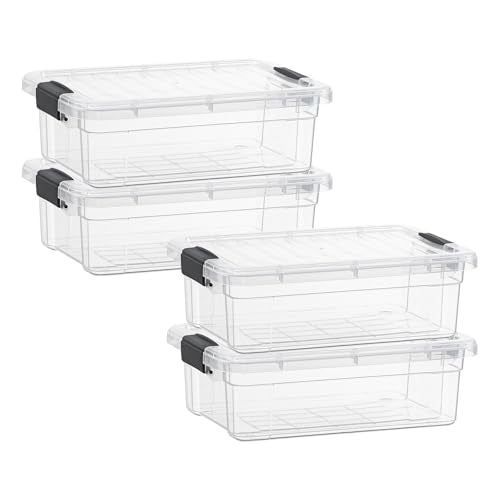 2.3 Quart Clear Plastic Storage Containers with Lids (2.3 Quart)