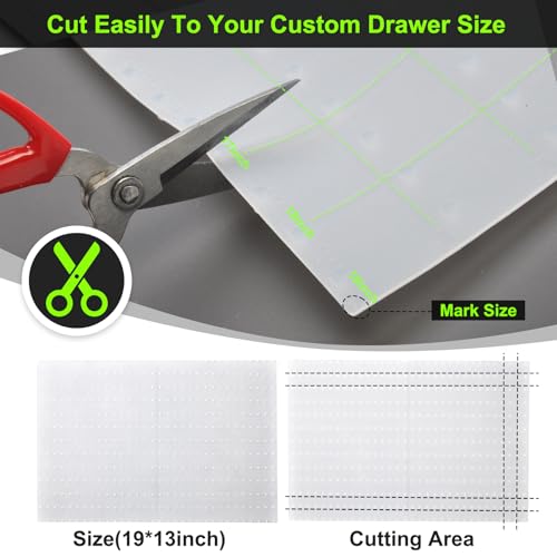 Spice Drawer Organizer Insert (1Pack-19" x 12.9" / White)