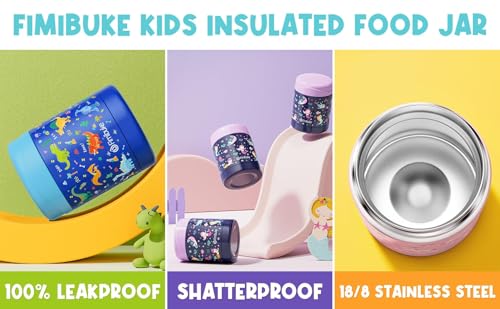 Kids Bento Snack Lunch Box with Thermo Insulated Toddler Lunch Bag (B1.Ink Blue)