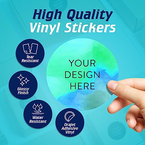 100 Custom Vinyl Stickers (Peach / 4x4)