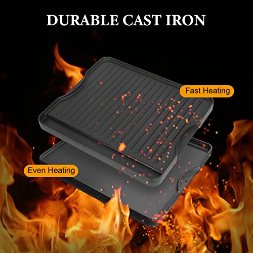 Cast Iron Cooking Griddle for Camp Chef (15.6" x 13.4" x 2")