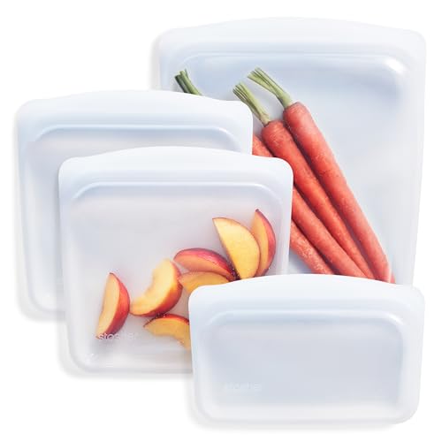 Premium Reusable Silicone Food Storage Bags (Clear)