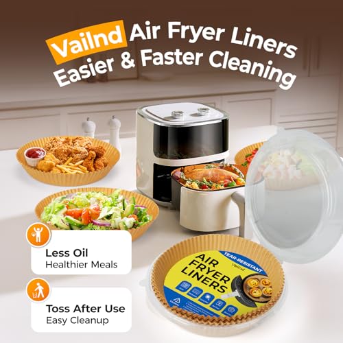 400Pcs 8 Inch Round Air Fryer Liners Disposable for 5 (8" Round)