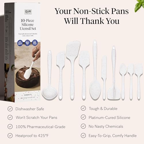 10 Piece Silicone Essentials Kitchen Utensils Set (Confetti / 10 - Piece Set)