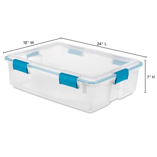 Gasket Storage Box with Lids for Home & Office (37 Quart)