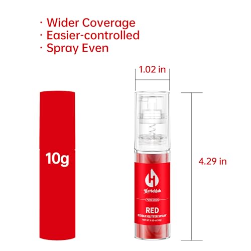 Red Edible Glitter Spray (Red)