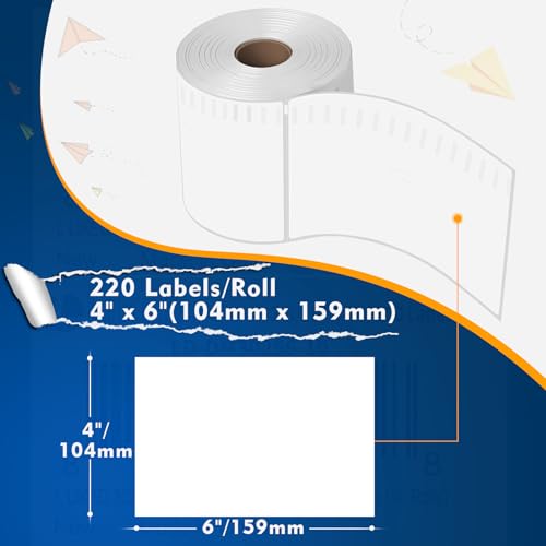 3300 4"x 6" Thermal Shipping Labels Replacement for DYMO 1744907 (15 Rolls)