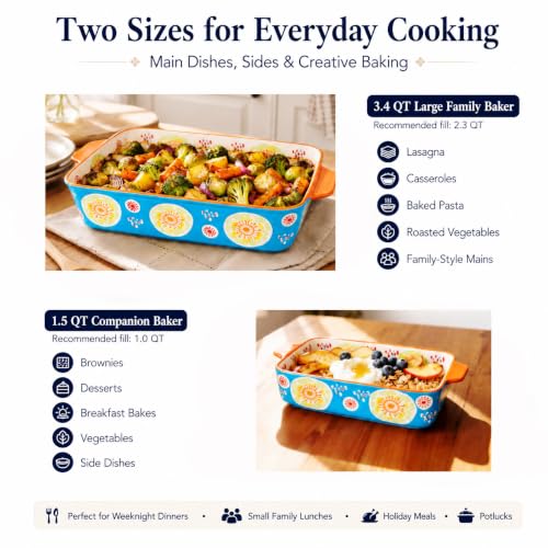 Ceramic Baking Dish Set (Ocean Blue)