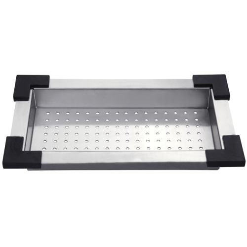 Stainless Steel Colander (Colander / Chrome - 17 1/2 Inch)