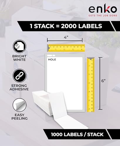 4 x 6 in 1 Stack (1 Stack - 2,000 Labels / Fanfold (2 Labels/Fold))