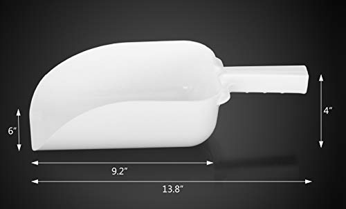 Polycarbonate Plastic Utility Ice Scoop (64 oz. / White)