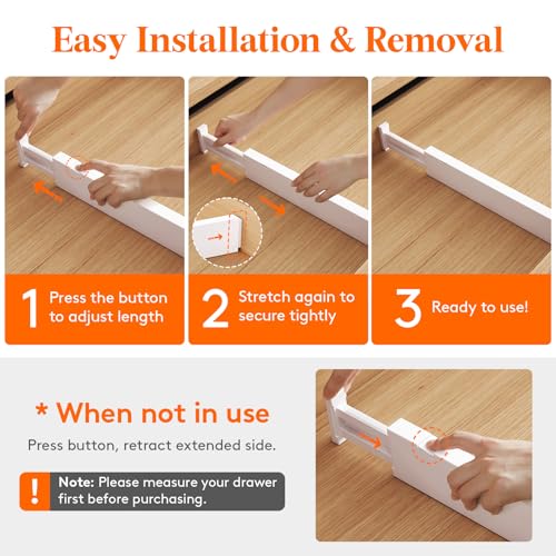 2.36" Upgrade Kitchen Drawer Dividers (2.36"H, 16-22"L)