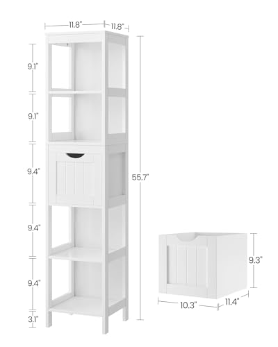 Bathroom Floor Cabinet (55.7"H / White)
