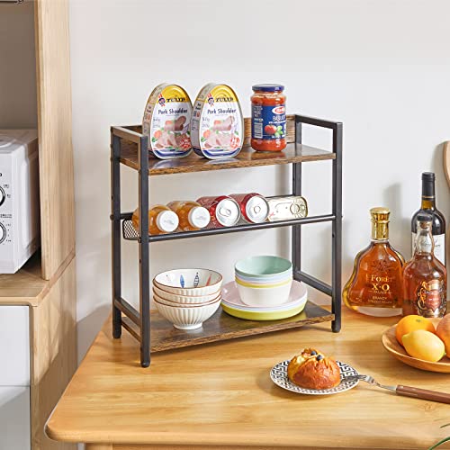 3 Tier Spice Rack (3-tier / Rustic Brown)