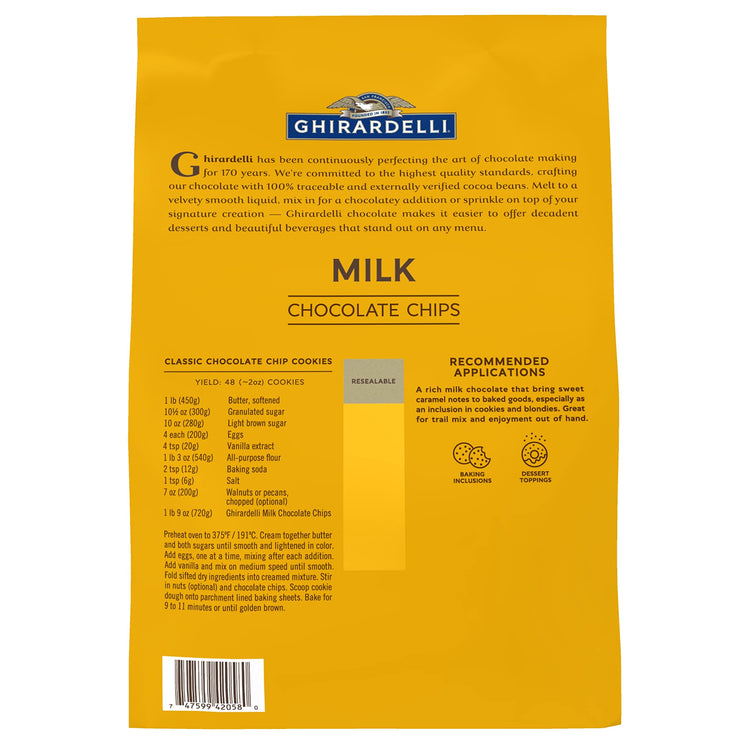 Chocolate Company Milk Chocolate Chips 800 per lb (5 lb (Pack of 1))