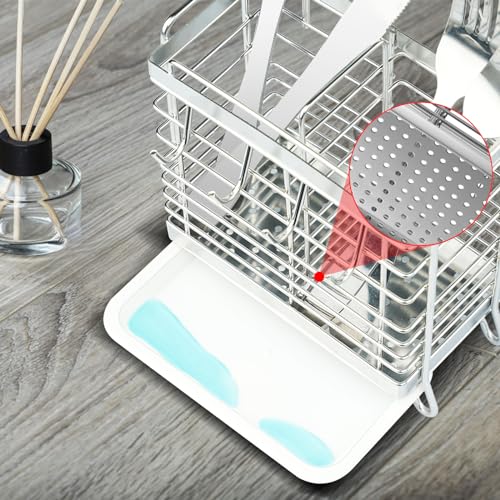Utensil Holder (Silver / 2 Grids)