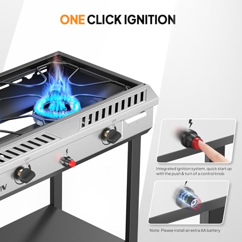 2 Burner Outdoor Propane Gas Stove with Auto (Classic)