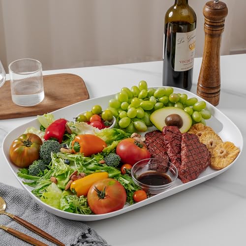 Extra Large Serving Platter (Matte White Serving Tray)
