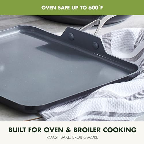 Valencia Pro 11" Ceramic Nonstick Griddle (11" Griddle Pan / Gray)