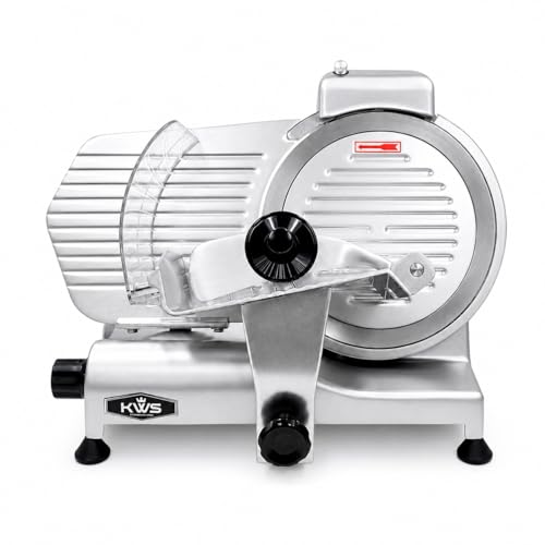 10" Electric Meat Slicer + Bread Slicing Attachment (Stainless Steel)