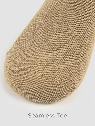 Unisex Kids Boys Girls Soft Cotton School Socks 6 (Medium / Khaki)