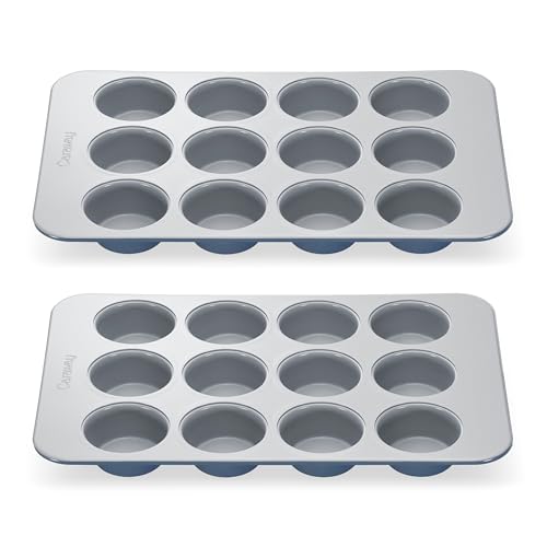 Non Stick Ceramic (Slate / 2x Muffin Pan (12 Cup))