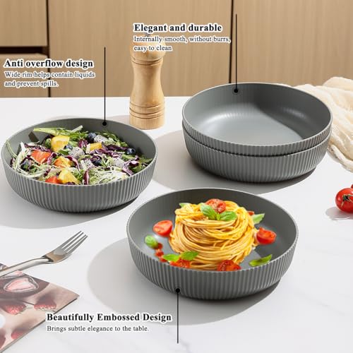 Pasta Bowls Set of 4 (Gray)