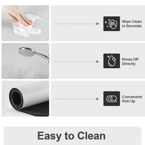 Dish Drying Mat for Kitchen Counter (Light Grey / 16" x 20")
