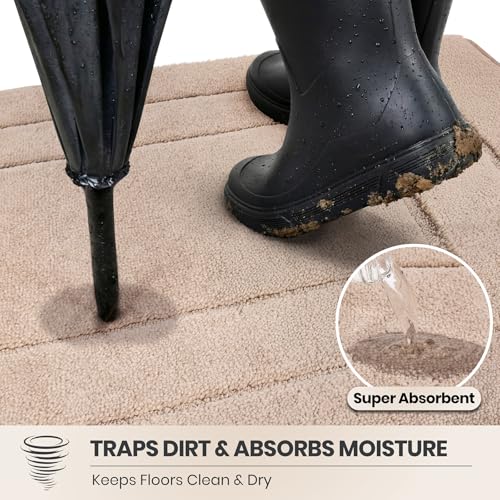 Dirt Trapping Door Mat Indoor Entrance (Beige / 34" x 59" (Rectangular))