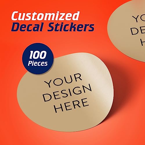 100 Custom Vinyl Stickers (Brown / 1.5x1.5)