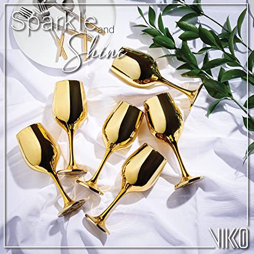 Décor Wine Glasses (Light Gold)