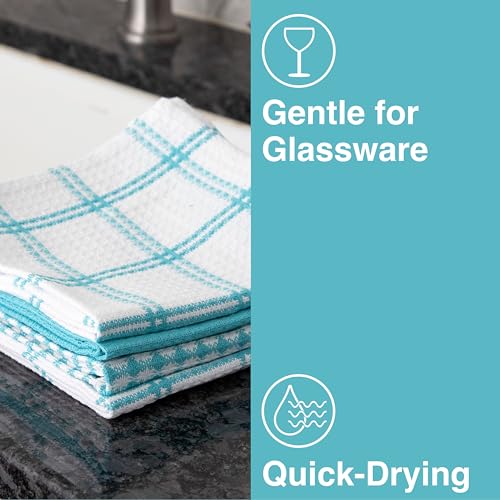 Premium Waffle Dish Cloths (Breeze / 8-Pack)