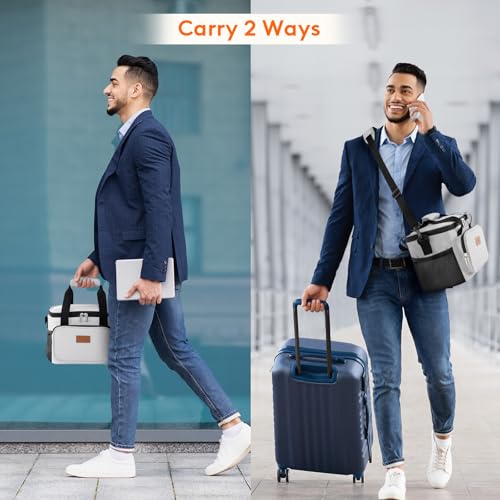 Insulated Lunch Box for Men (Sliver Gray / Medium(9L))