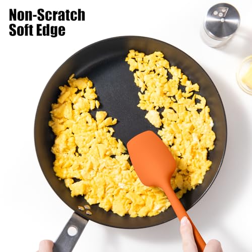 600°F Heat Resistant Silicone Spatula Scrapers (Set of 4 / Multicolor 7)