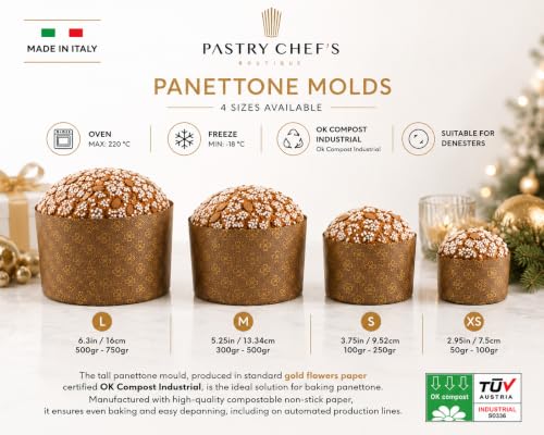 Thin Panettone Paper Pan Mold (Thin Paper - XSmall 250gr)