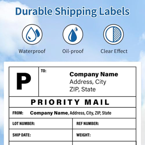 4x6 Thermal Printer Labels (White /500 Labels)