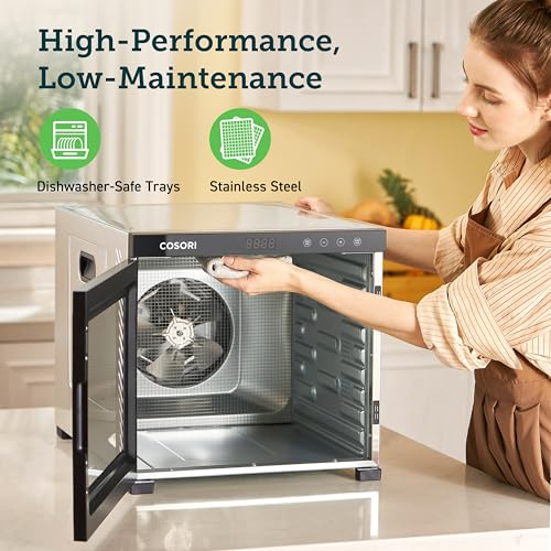 Food Dehydrator (Silver-XL / 10 Trays(16.2ft² Drying Space))
