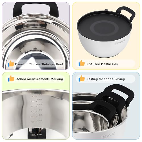 Stainless Steel Mixing Bowls (Black)