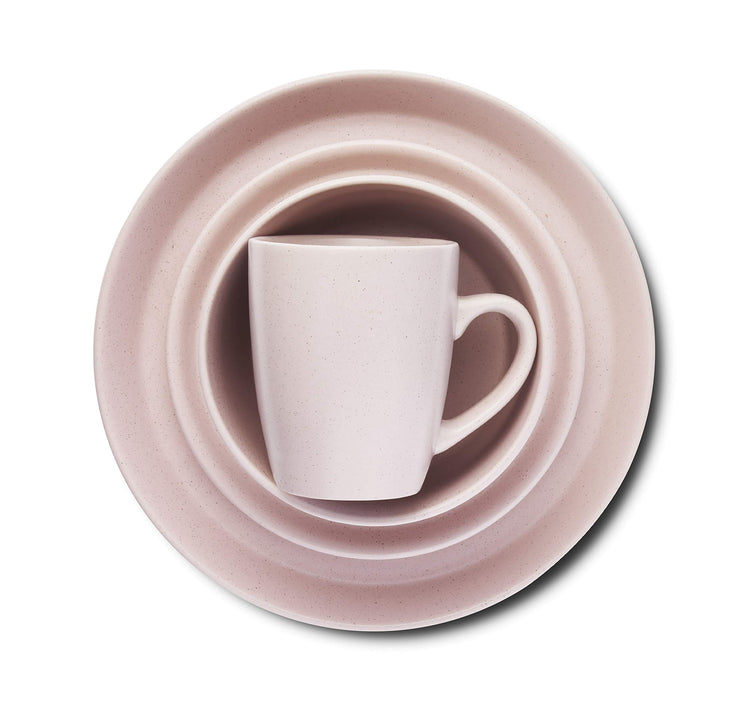 Albie Stoneware 16 (16 Piece - Service for 4 / Pink)