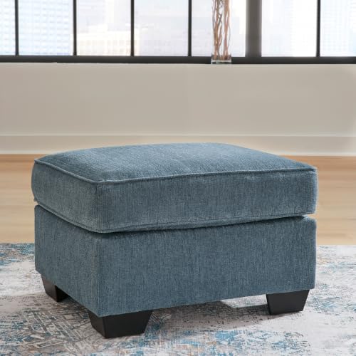 Ottoman Cashton Blue Rectangular Foot Rest (Blue)